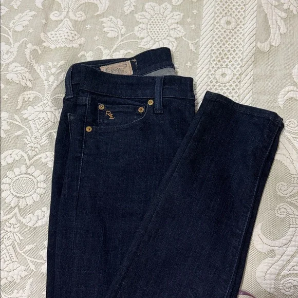 Polo by Ralph Lauren Women's Skinny Jeans - Dark Blue - Picture 8 of 9